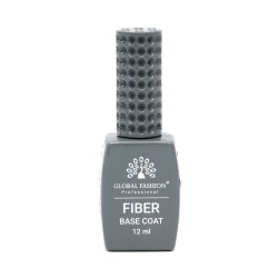 Base Coat FIBER, transparenta, baza cu fibre de matase pentru unghii, Global Fashion, 12 ml, art 12209